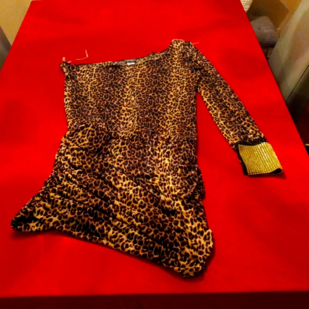 Leopard print party dress